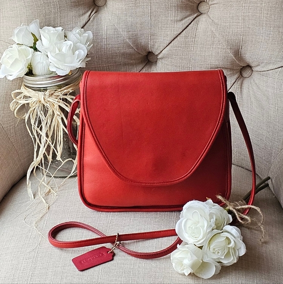 Vintage Coach Lindsay Crossbody Shoulder Bag 9888 (Red!) - Picture 12 of 15